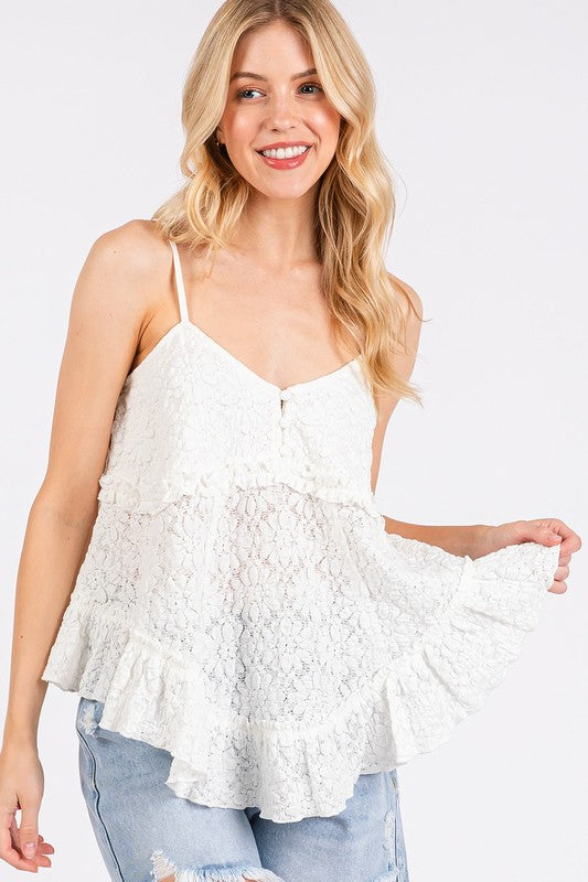 Textured V-Neck Cami Secondary image
