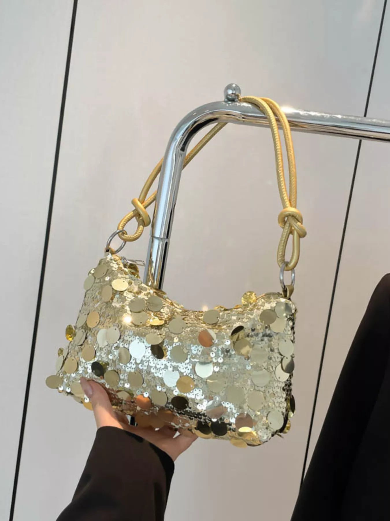 Sequin Embellished Shoulder Bag Secondary image