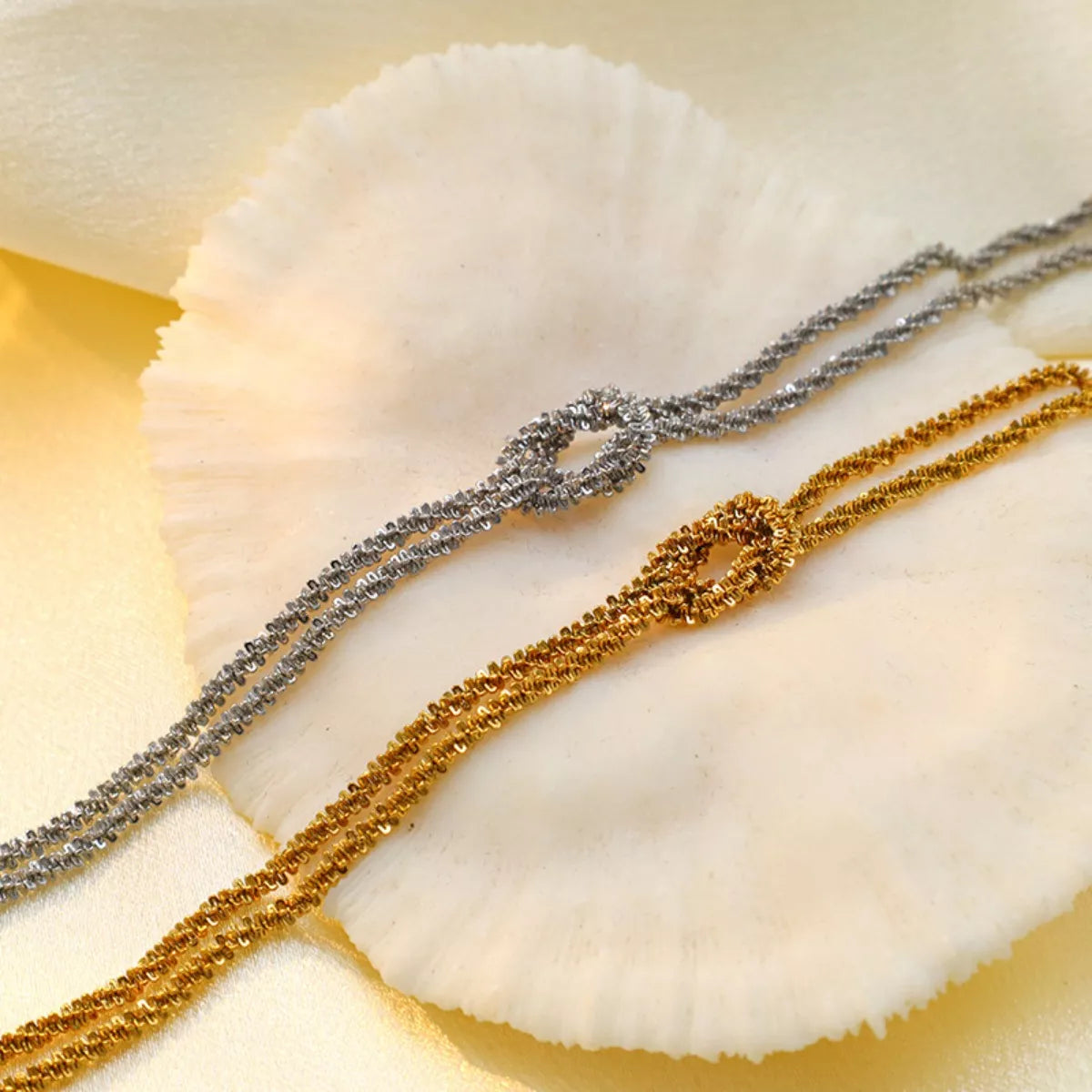 Stainless Steel Twisted Chain Bracelet Secondary image