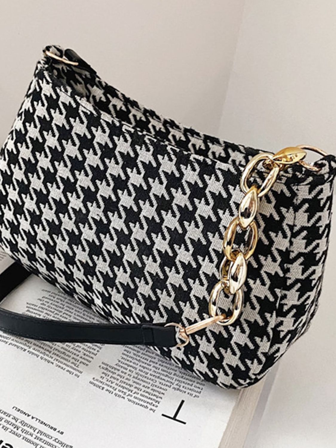 Houndstooth Polyester Handbag Secondary image
