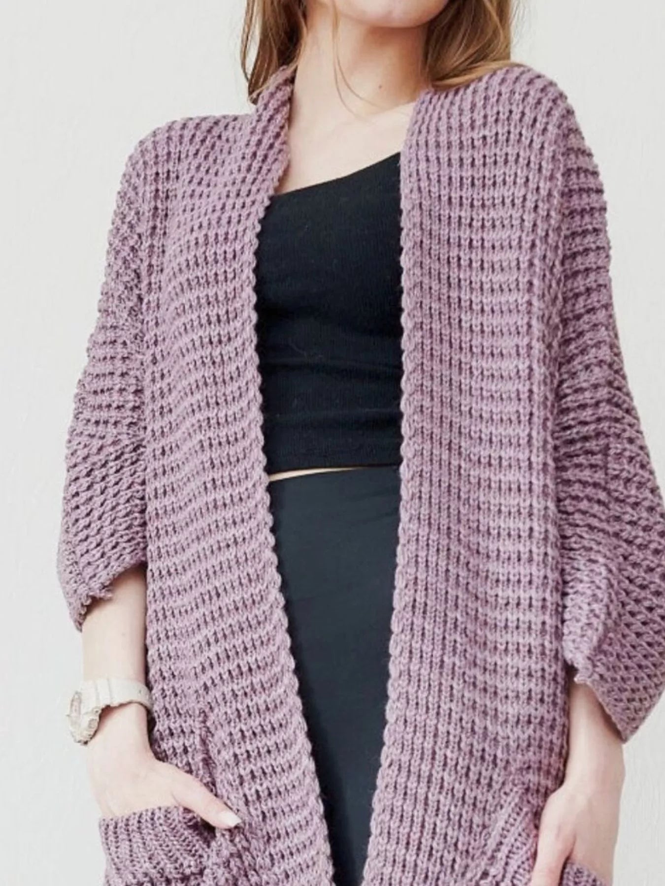 Chunky Knit Open Front Cardigan Secondary image
